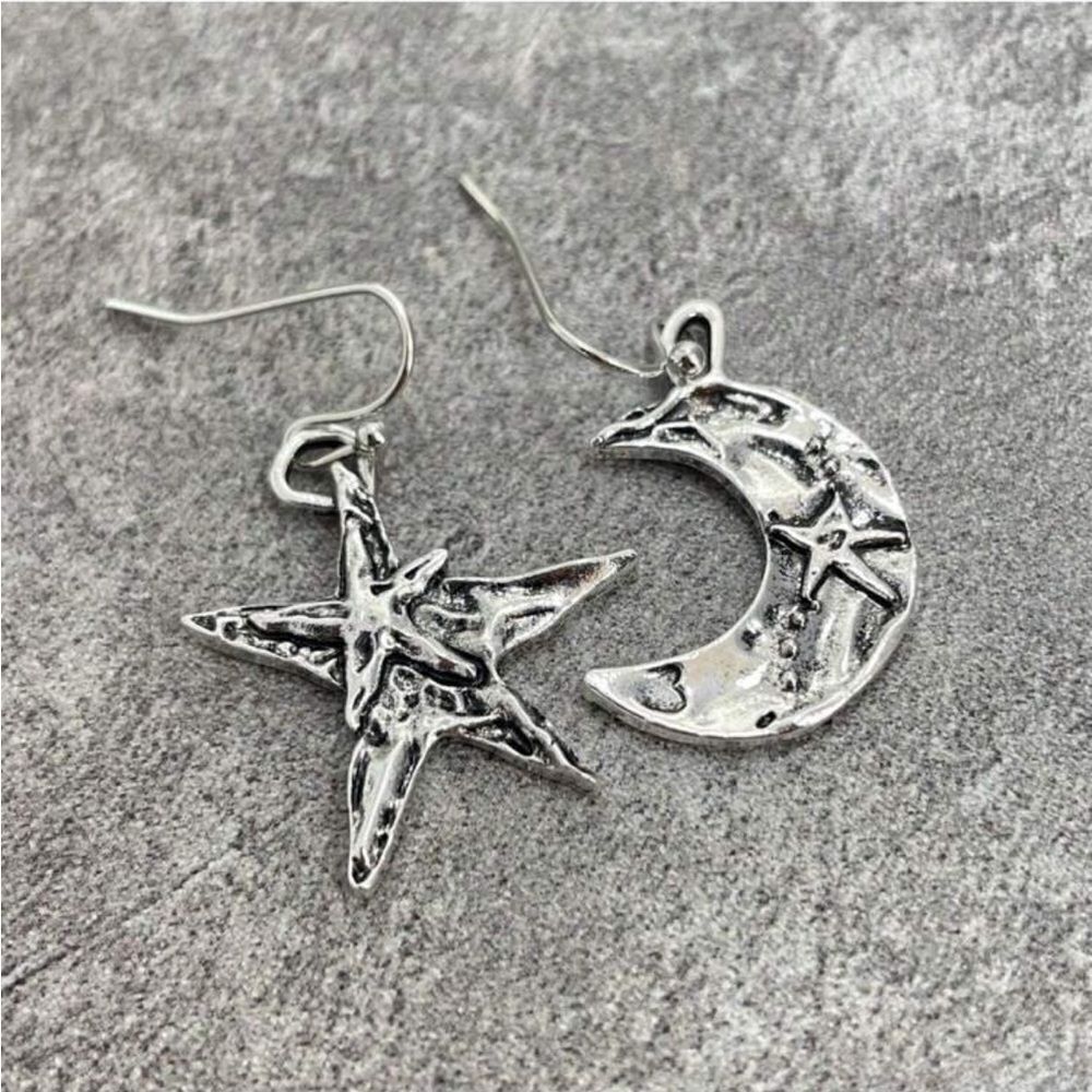 Boho Star and Moon Earrings #1721